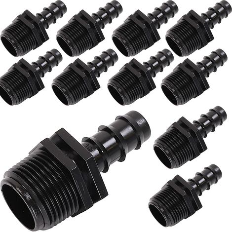 Raccords pour tuyau de pose Conduite d'eau 16 mm avec filetage extérieur 3/4" x10 (1/3)