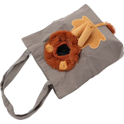 Sac de transport multifonctionnel en toile en forme de lion mignon, adapté aux chats pesant moins de 2,7 kg (Type 5). (1/5)