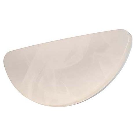 Applique murale LED lampe de chambre métal blanc couleur albâtre demi-cercle L 25,5 cm (1/5)