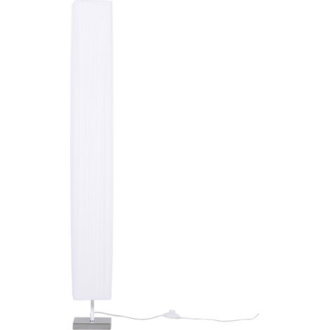 Lampadaire design moderne pour salon, en tissu, 14 × 14 × 120 cm, blanc