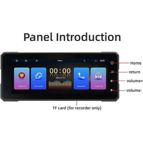 Lecteur MP5 portable avec écran 6,86 pouces pour la navigation GPS moto (1/5)