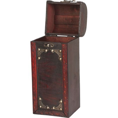 Weinkiste aus Holz, Vintage-Retro, tragbar, einzeln, dekorativ, Aufbewahrungsbox für eine Flasche (1/5)