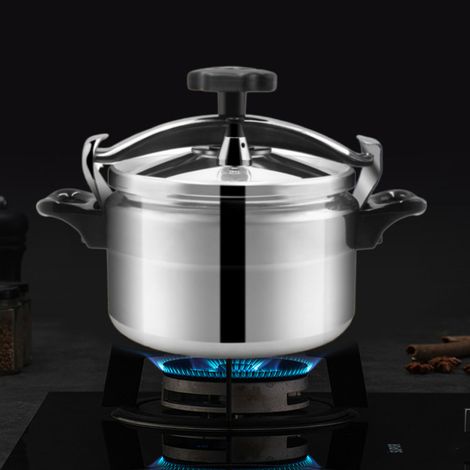 Autocuiseur à gaz en alliage d'aluminium antidéflagrant à double fond, grande capacité commerciale, récipient sous pression, facile à ouvrir et à fermer - convient aux cuisinières à gaz, aux fours à p (1/5)