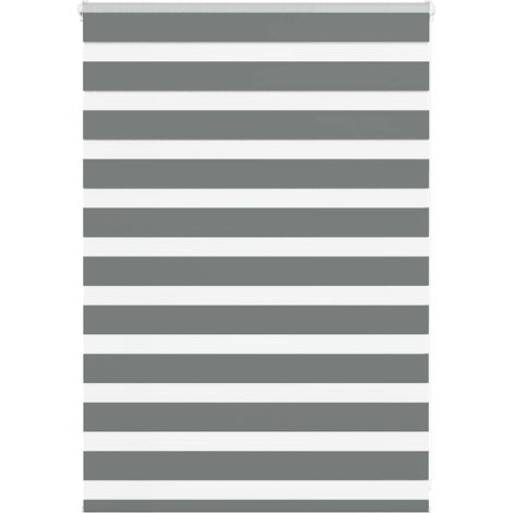 Doppelrollo Dunkelgrau 115x100 cm Stoffbreite 110,9 cm Polyester