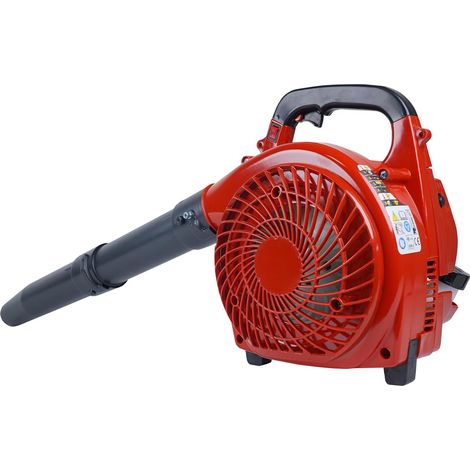 Souffleur de feuilles à essence 28 cm³, 490 CFM, 280 MPH, portatif, moteur 2 temps, régulateur de vitesse, 1,1 CV, léger, pour pelouse, allée, jardin et neige légère, rouge. (1/5)
