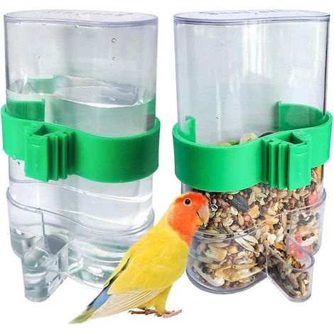 2 Pièces Piège à Eau Automatique, Abreuvoir À Oiseaux, Automatique Mangeoires, Abreuvoir À Oiseaux Automatique, Mangeoire À Oiseaux, pour Oiseaux Cage Accessoires Fournitures (1/5)