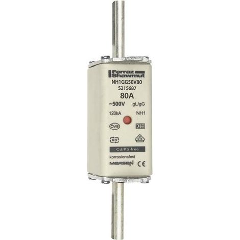 Mersen 1B159.000000 Fusibile NH Misura fusibile = 1 80 A 500 V 1 pz.