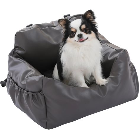 Siège de voiture pour chien, design portable, caractéristiques de sécurité, GRIS-a, M (1/2)