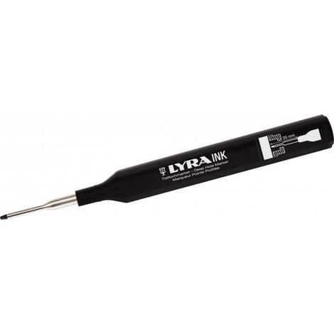 Etui de 10 marqueurs a pointe profilée 1mm LYRA INK Noir
