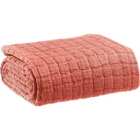 Plaid en 100% Coton Lavé Stonewashed Doux 130 x 200 cm - Coloris Fishing - PANGIVO