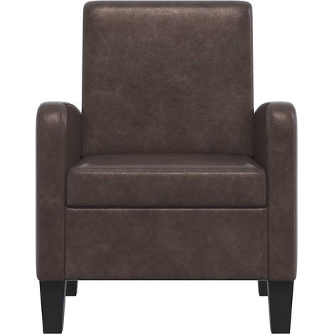 Brauner Kunstleder-Sessel
