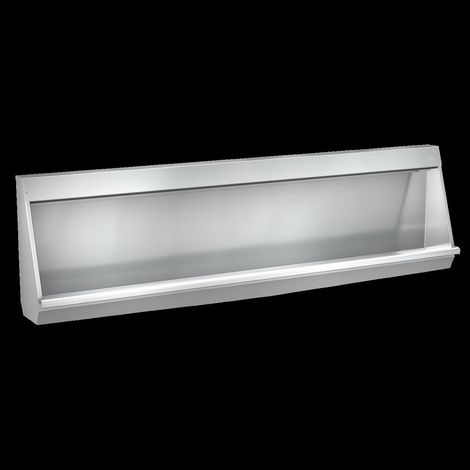 KWC Reihenurinal, CAMPUS, Edelstahl V2A, 1800x515x235 mm, Siebablauf Mittig (1/2)