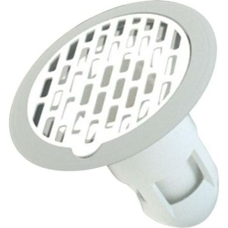Siphon de sol de douche 360° anti-odeur, clapet anti-retour, noyau d'égout, anti-insectes et anti-odeurs, blanc (1/5)