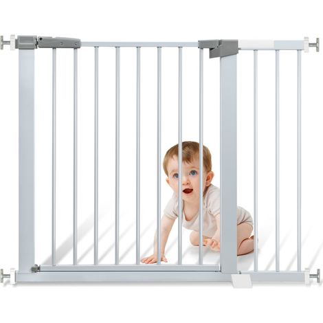 SWANEW Cancelletto di sicurezza per bambini espandibile 97-104cm, Barriera a pressione senza fori, Cancelletti per bambini e cani, Larghezza regolabile si adatta a spazi diversi (1/5)