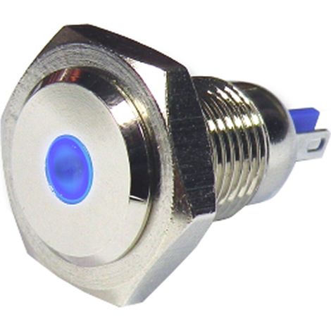 Voyant LED lumineux  Bleu RS PRO, dia. 12mm, 24V, IP67 ( Prix pour 1 )