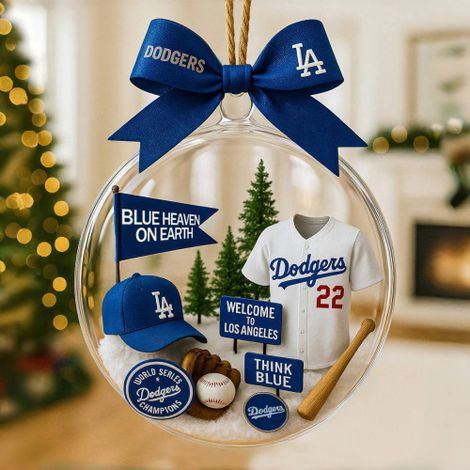 Christmas decorations, Christmas tree ball, cute American baseball team mascot uniform, Christmas tree decoration, Dodgeball - 8CM