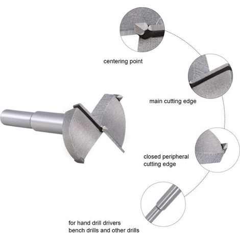 Fraise Carbure, L'installation de Portes Sphériques, Tiroirs, Mèches à Façonner Foret pour Faire Des Trous Propres à Fond Plat Dans Le Bois,Mèches Bois 16PCS (15MM - 35MM) (1/3)