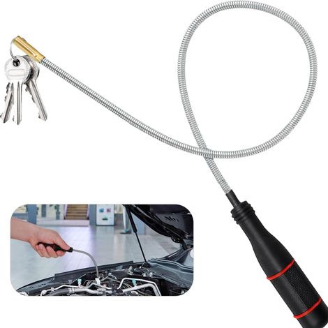 Aimant Télescopique 60 cm avec Tige Flexible - Outil de Ramassage Magnétique pour Mécanique Auto - Aimant Mecanique à Poignée Antidérapante pour Vis et Écrous Métalliques (1/5)