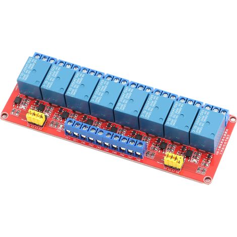 8-Kanal-Optokoppler-Relaismodulplatine, High- und Low-Triggerung, 24 V (1/5)