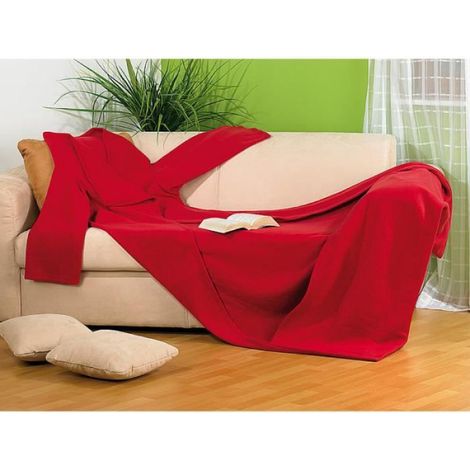 Couverture à manches - Rouge - Synthétique - Lavable - Contemporain - Usage domestique (1/2)