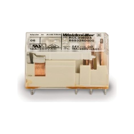 Weidmüller Schaltrelais 1W, 12,7x15,7x29mm, RCL314024