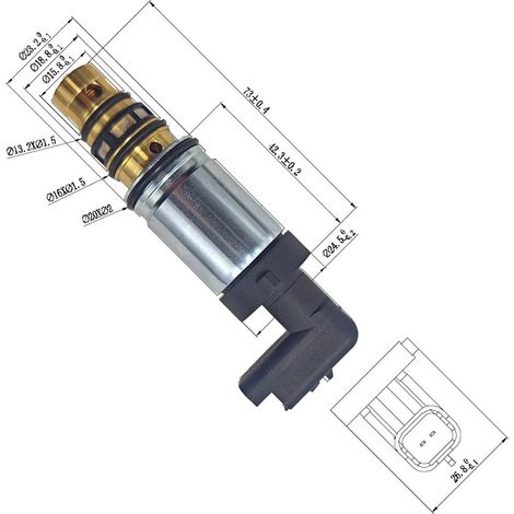 Électrovanne, vanne de commande électronique et vanne de commande de pompe à air pour compresseurs dans les véhicules 3005, Trumpchi, Citroën, Peugeot et Chery. (1/5)