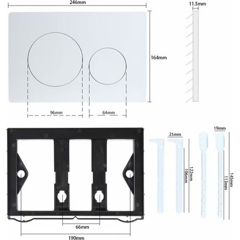 Pannello di ricambio per serbatoio dell'acqua compatibile con Geberit Sigma UP300 UP320 UP700 UP720 - Non originale - ALTRO (1/3)