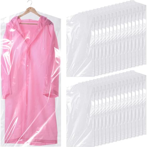 30 Pièces Housses de Vêtements, Transparent Housse Vêtements à Suspendre, Housse Costume, Housses de Protection Anti-Poussière, pour Chemise, Veste (1/5)
