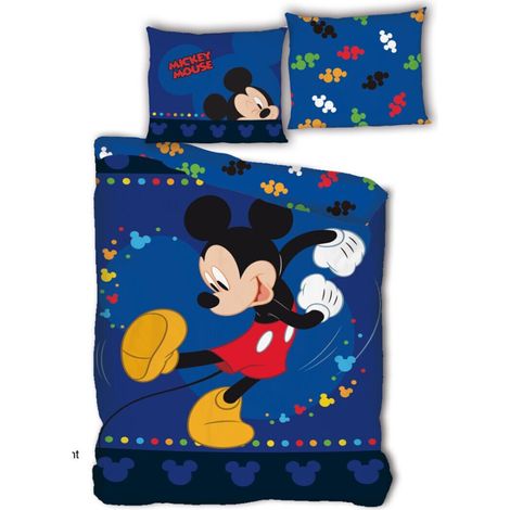 Parure de lit réversible - Mickey qui danse- 140 cm x 200 cm