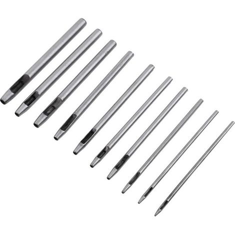 10pcs 0.5-5mm Perforateur de Ceinture Punch Outil en Cuir Creux DIY Artisanat (1/5)