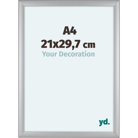 Cadre Photo 21x29.7cm A4 Argent Mat MDF Como. (1/5)