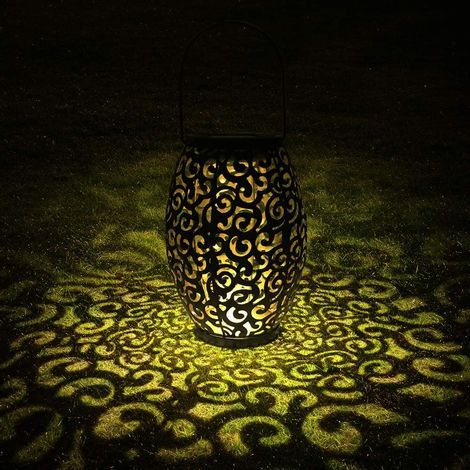 Lanterne portable - Lanterne solaire décorative étanche pour jardin avec lampe solaire suspendue - 3 - RW (1/5)