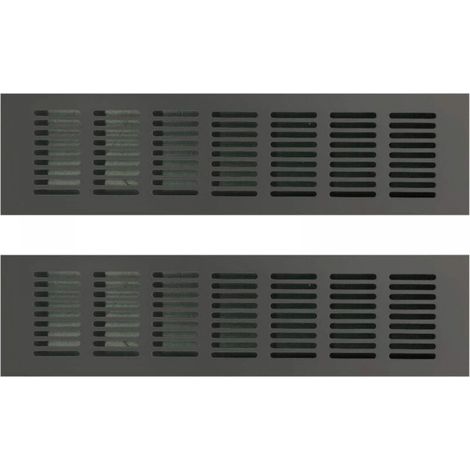 Griglie di ventilazione rettangolari per una ventilazione ideale Griglie di ventilazione rettangolari 80 x 400mm 2 pezzi (1/4)