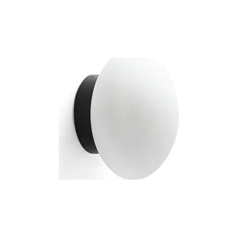 Faro Nubo 15cm Applique Globe Nero Opaco, Opale IP44 2700K (1/2)