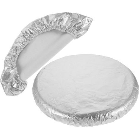 2 Pieces Silver Aluminum Foil Laminated Boat Steering Wheel Cover UV Thermal Protection and Easy Care for Summer Outdoor Use (1/5)