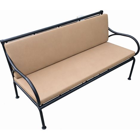Wasserdichtes Gartenkissen für Bertoni Cappuccino Schaukelbank 120x40+40, abnehmbarer Bezug (1/5)