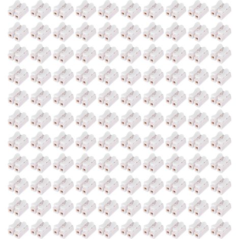Connecteur de câble poussoir à 2 broches, 500 pièces, Terminal de fil en laiton pur, pièces de serrage à connexion rapide, CH-2
