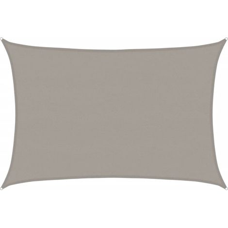Sunshade Sail 160 g/m² Rectangular Light Grey 5x7 m HDPE vidaXL