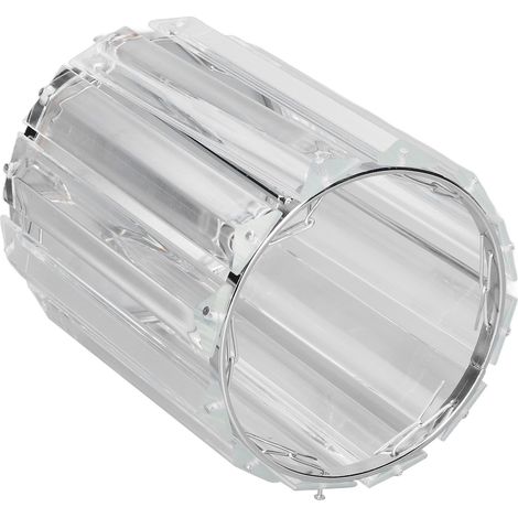 Porte-pinceaux de maquillage en verre transparent rond décoratif de bureau, boîte de rangement pour stylos argentée (1/5)