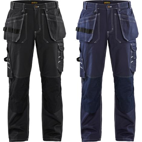Pantalon de travail Blaklader 1530 Artigiano en 100% coton - 52 (EU) - Noir (1/5)