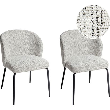Set of 2 Dining Chairs ZANA White (1/5)