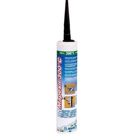SILICONE ALTA TEMPERATURA MAPESIL 300 C NERO 310 ML- MAPEI (1/2)