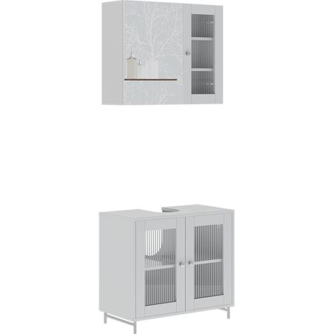 Badmöbel-Set Malte, Weiß, 2 Teile, Vicco