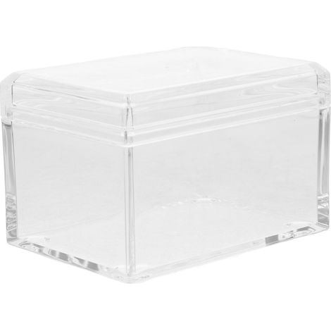 Aufbewahrungsbox für Teebeutel, Bürobedarf, 10,70 x 7,70 x 7,00 cm, transparent.