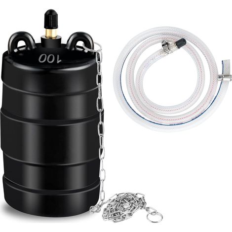 Bouchon de tuyau gonflable de 4 pouces, vessie d'arrêt bouchons d'essai d'eau fermés en caoutchouc avec chaîne de 100 cm et 1 tube d'extension, 1 vanne pour les tests de maintenance des canalisations (1/5)