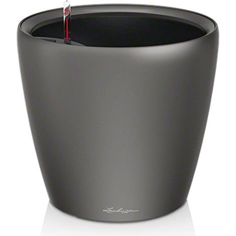 Pot Lechuza Classico LS 28. Diam. 28,5 x Hauteur 26 cm - Différentes Couleurs Noir brillant