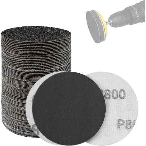 100 Pièces Disques Abrasifs 75mm Auto-Agrippants Grain 800 (1/5)