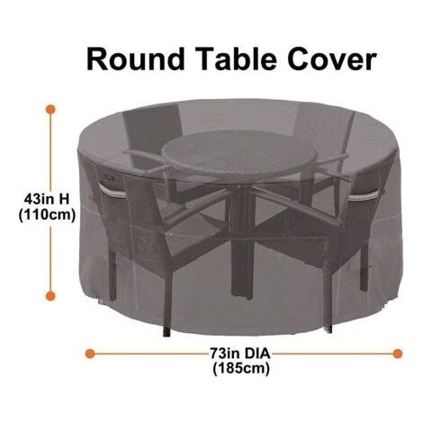 Gartenmöbelabdeckung aus wasserdichtem 210D-Polyestergewebe für Wohnzimmer, staubdichter Möbelschutz für Tische, Stühle, Sofas (128 x 71 cm) (1/4)