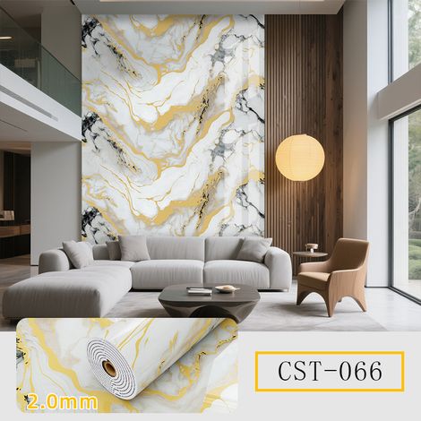 Vinilo autoadhesivo efecto mármol para pared, papel pintado decorativo impermeable para cocinas, baños, etc. 40 cm x 3 m (1 rollo) (1/5)