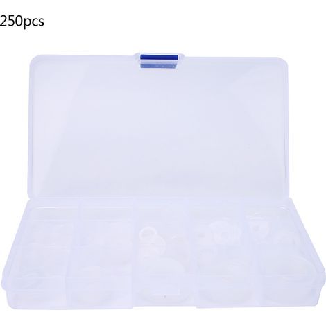 Kit de 250 rondelles plates en nylon pour étanchéité de tuyauterie anti-fuites (1/5)